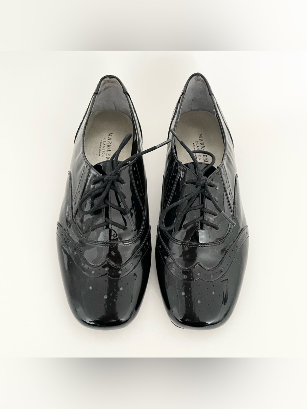 Vtg Mark Lemp Classics Walking Cradles Women's Patent Leather Oxfords Shoes 8.5